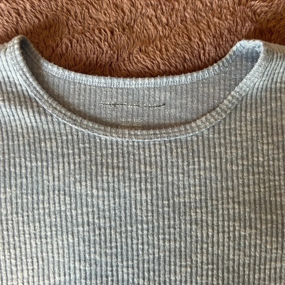 Ribbed Light Blue Baby American Eagle Tee - Picture 3 of 4